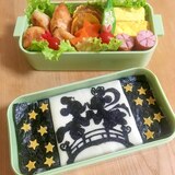 キャラ弁☆海苔アート　ミキミニ七夕シルエット弁当